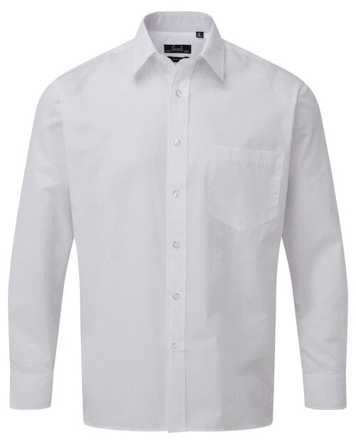 Premier Workwear Mens Long Sleeve Poplin Shirt - PR200M - Image 17