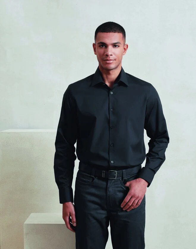 Premier Workwear Mens Long Sleeve Poplin Shirt - PR203M