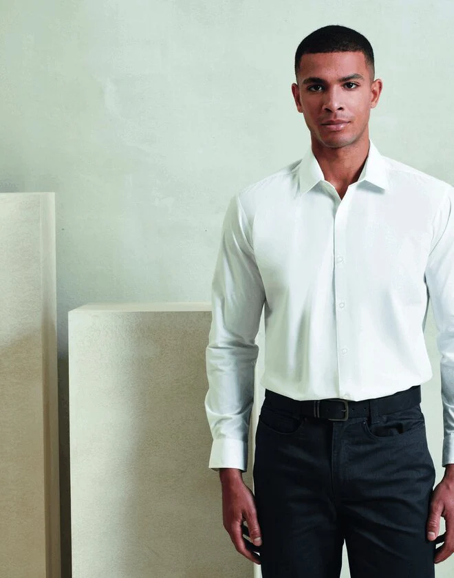 Premier Workwear Mens Long Sleeve Poplin Supreme Shirt - PR207M