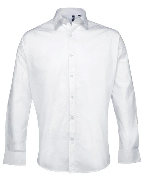 Premier Workwear Mens Long Sleeve Poplin Supreme Shirt - PR207M - Image 3