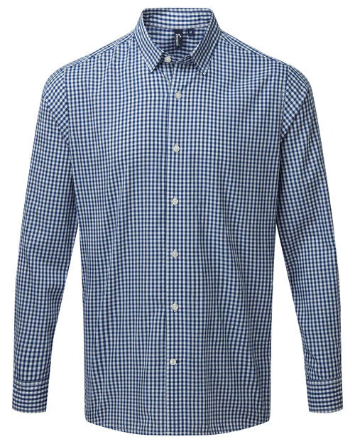 Premier Workwear Mens Maxton Check Long Sleeve Shirt - PR252M - Image 4