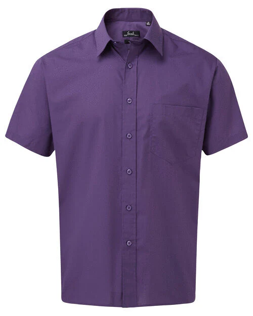 Premier Workwear Mens Short Sleeve Poplin Shirt - PR202M - Image 11