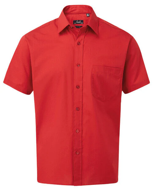 Premier Workwear Mens Short Sleeve Poplin Shirt - PR202M - Image 12