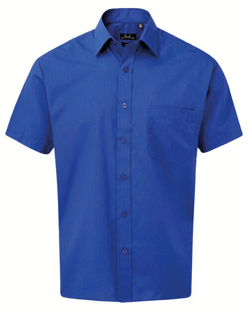 Premier Workwear Mens Short Sleeve Poplin Shirt - PR202M - Image 13