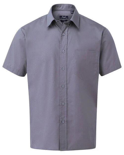 Premier Workwear Mens Short Sleeve Poplin Shirt - PR202M - Image 15
