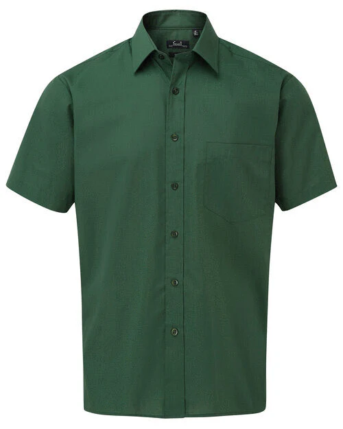 Premier Workwear Mens Short Sleeve Poplin Shirt - PR202M - Image 3