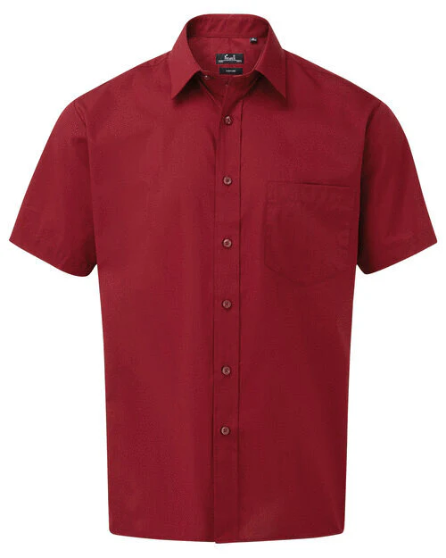 Premier Workwear Mens Short Sleeve Poplin Shirt - PR202M - Image 4