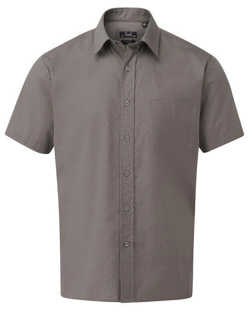 Premier Workwear Mens Short Sleeve Poplin Shirt - PR202M - Image 5