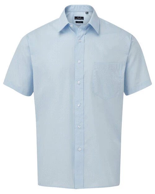 Premier Workwear Mens Short Sleeve Poplin Shirt - PR202M - Image 7