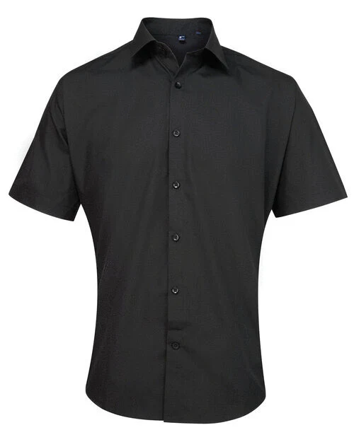 Premier Workwear Mens Short Sleeve Poplin Supreme Shirt - PR209M - Image 2