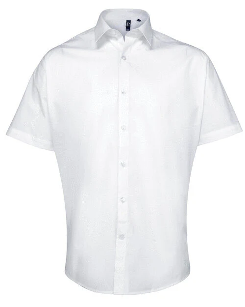 Premier Workwear Mens Short Sleeve Poplin Supreme Shirt - PR209M - Image 3