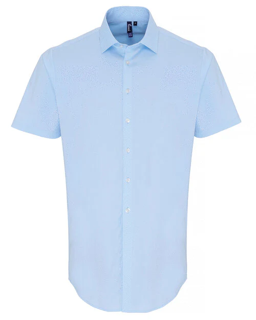Premier Workwear Mens Stretch Poplin S/S Shirt - PR246M - Image 3
