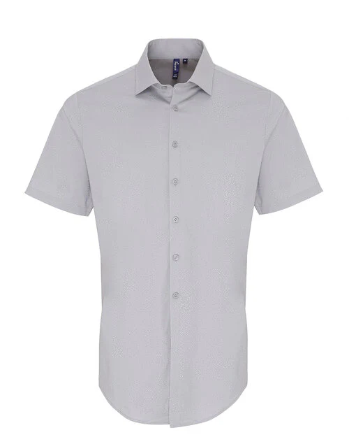 Premier Workwear Mens Stretch Poplin S/S Shirt - PR246M - Image 4