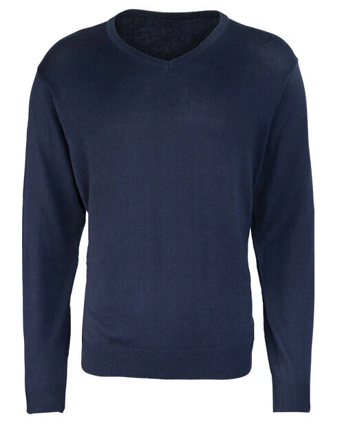 Premier Workwear Mens V-Neck Knitted Sweater - PR694M - Image 2
