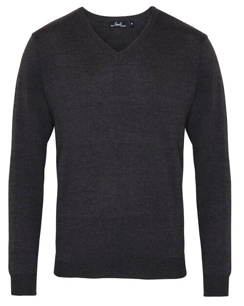 Premier Workwear Mens V-Neck Knitted Sweater - PR694M - Image 3