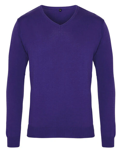 Premier Workwear Mens V-Neck Knitted Sweater - PR694M - Image 5