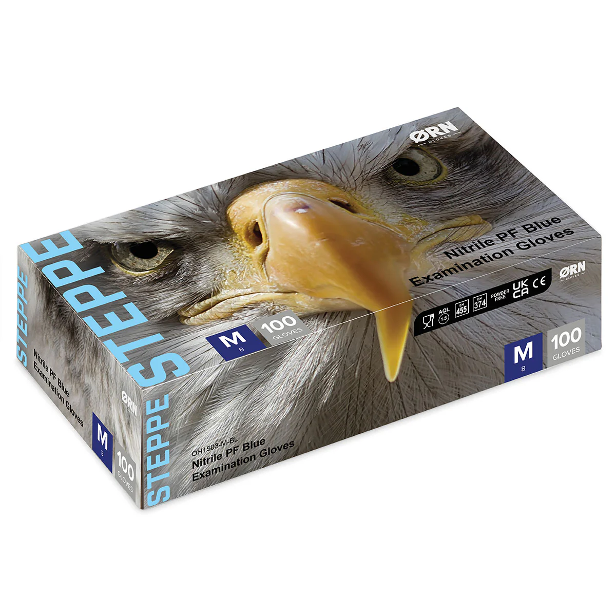 ORN Steppe Classic Blue Nitrile Gloves - 1 Case (10 Boxes of 100 Gloves) - Image 4