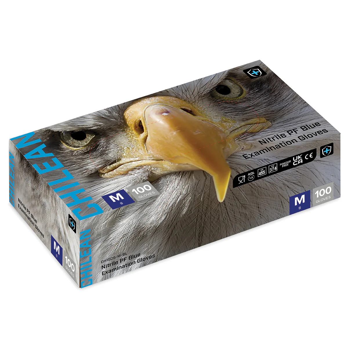 ORN Chilean Medium Duty Blue Nitrile Gloves - 1 Case (10 Boxes of 100 Gloves) - Image 4