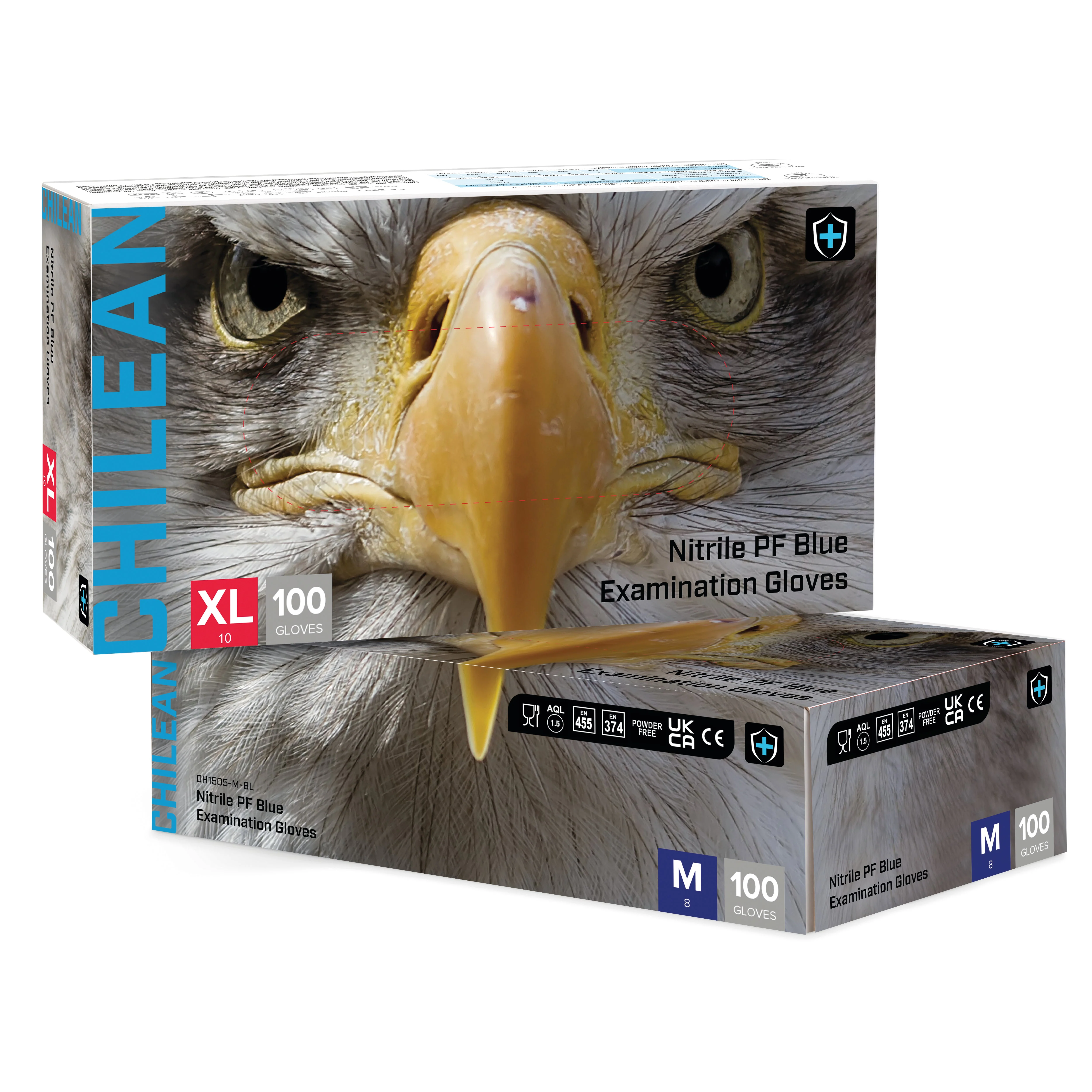 ORN Chilean Medium Duty Blue Nitrile Gloves - 1 Case (10 Boxes of 100 Gloves) - Image 5