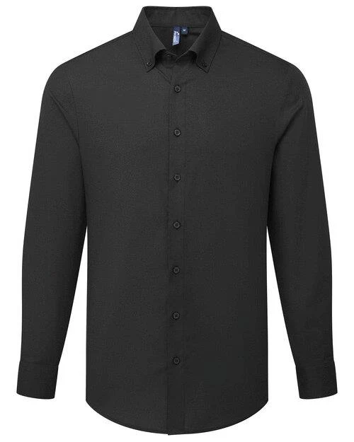 Premier Workwear Oxford Mens Long Sleeve Shirt - PR284M - Image 2