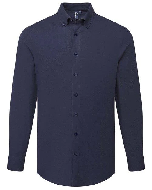 Premier Workwear Oxford Mens Long Sleeve Shirt - PR284M - Image 3