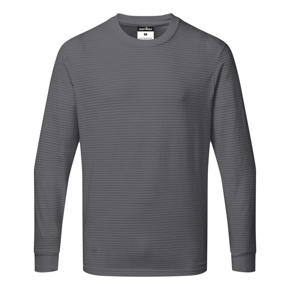 Portwest Anti-Static ESD Long Sleeve T-Shirt - Image 10