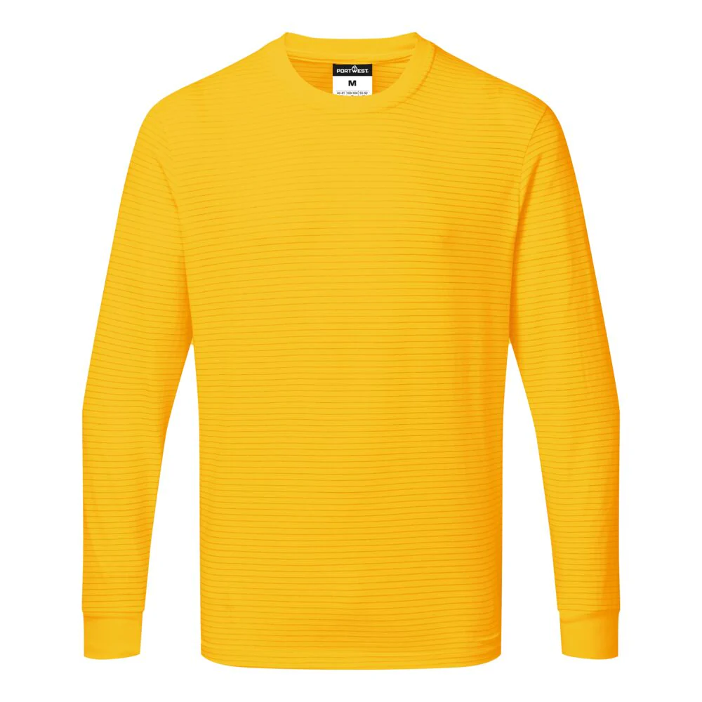 Portwest Anti-Static ESD Long Sleeve T-Shirt - Image 9