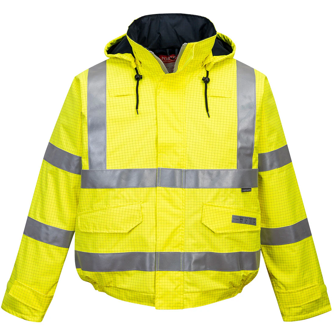 Portwest Bizflame Rain Hi-Vis Antistatic FR Bomber Jacket - Image 2