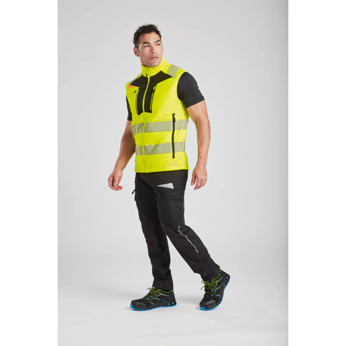 Portwest DX4 Hi-Vis Softshell Bodywarmer - Image 7