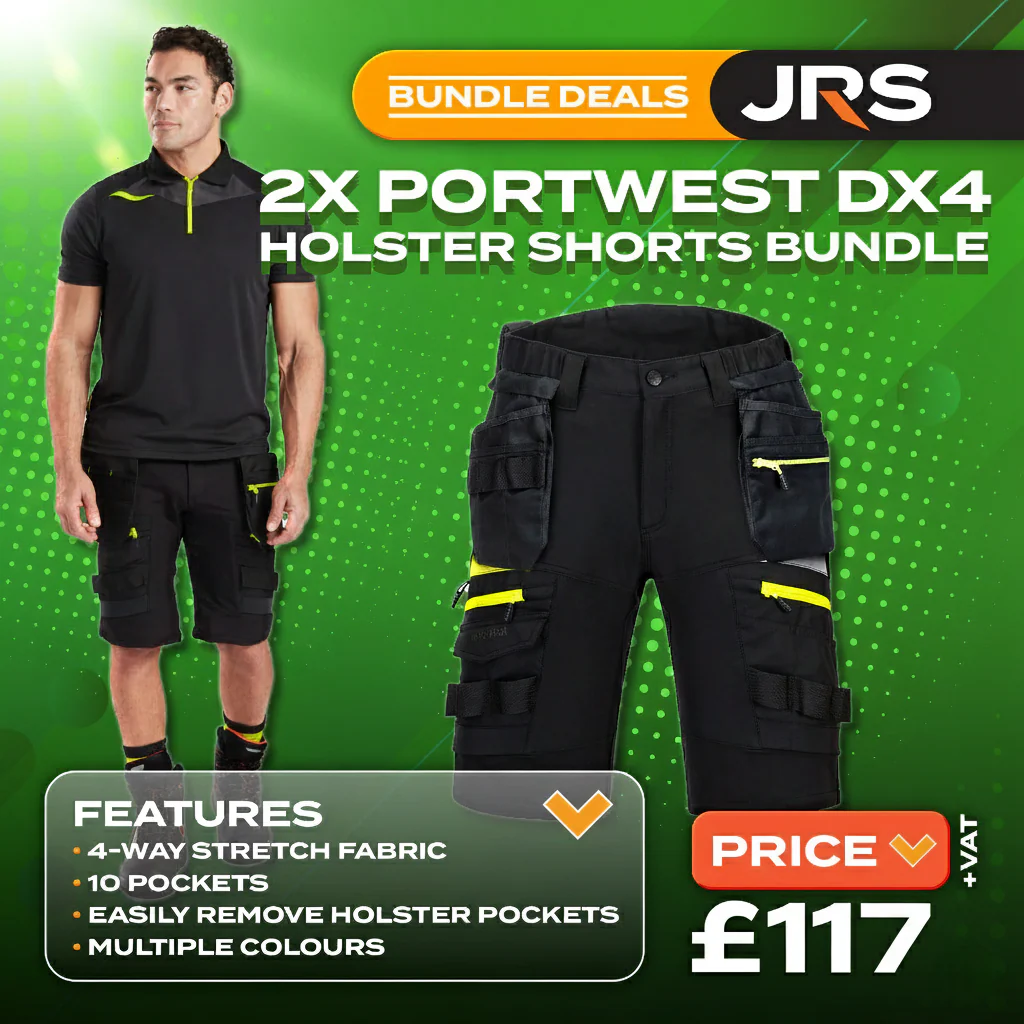 2x Portwest Best DX4 Holster Work Shorts Bundle Deal
