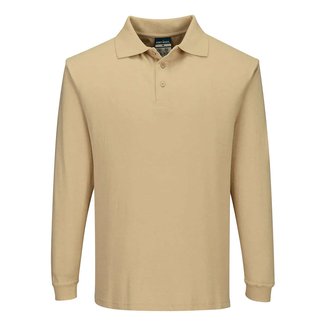 Portwest Flame Resistant Anti-Static Long Sleeve Polo Shirt - Image 4