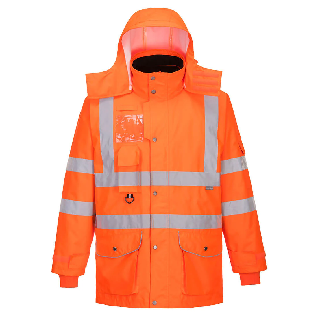 Portwest Hi-Vis Breathable 7-in-1 Traffic Jacket - Image 2