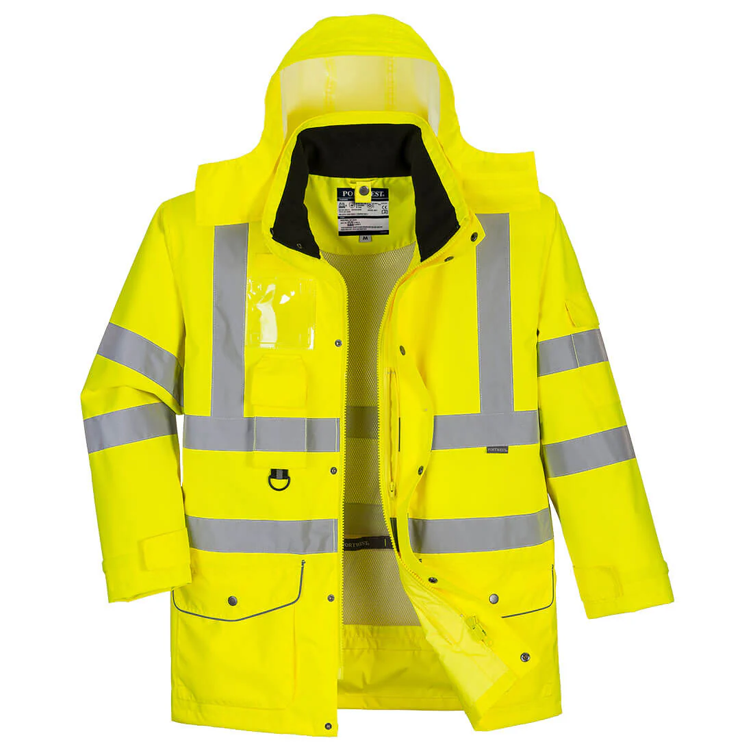 Portwest Hi-Vis Breathable 7-in-1 Traffic Jacket - Image 2