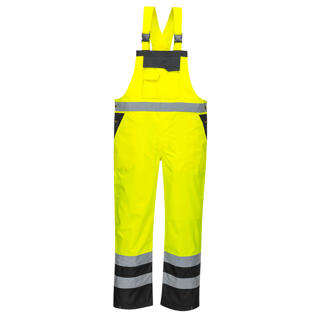 Portwest Hi-Vis Breathable Contrast Rain Bib and Brace - S488 - Image 2