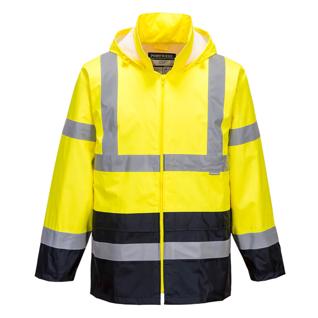 Portwest Hi-Vis Contrast Classic Rain Jacket - Image 3