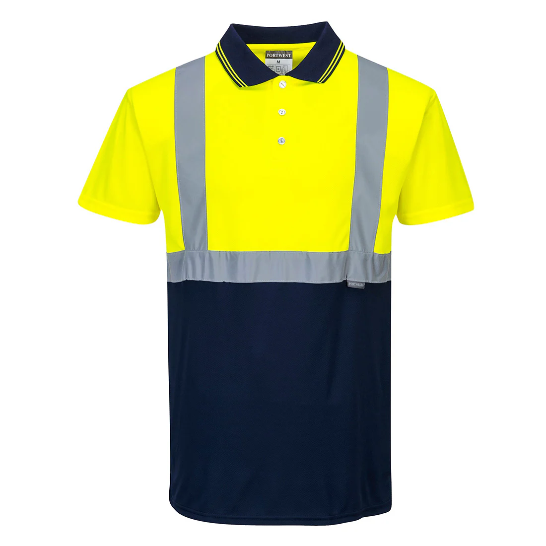 Portwest Hi-Vis Contrast Polo Shirt Short Sleeved - Image 3