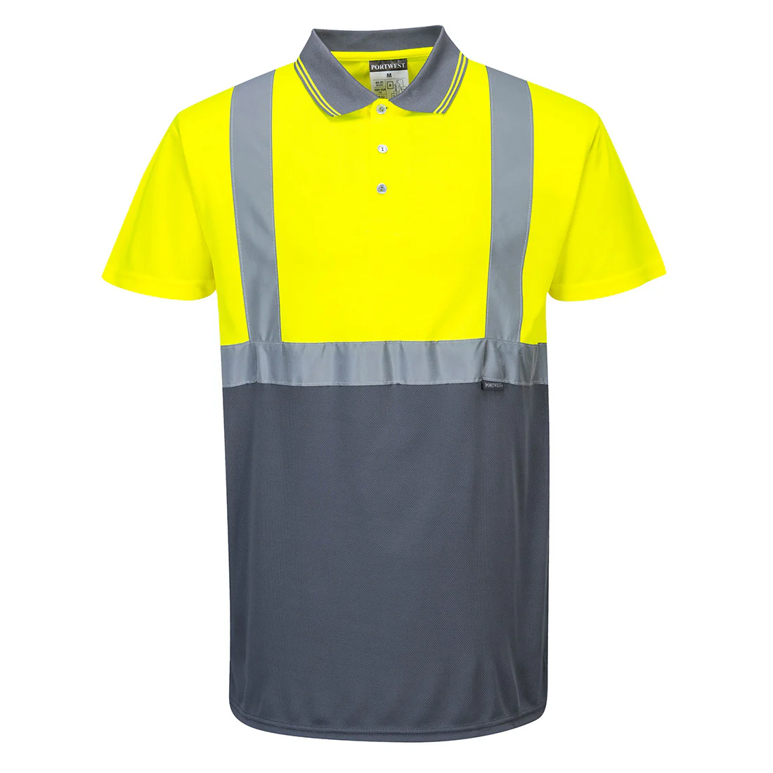 Portwest Hi-Vis Contrast Polo Shirt Short Sleeved - Image 4