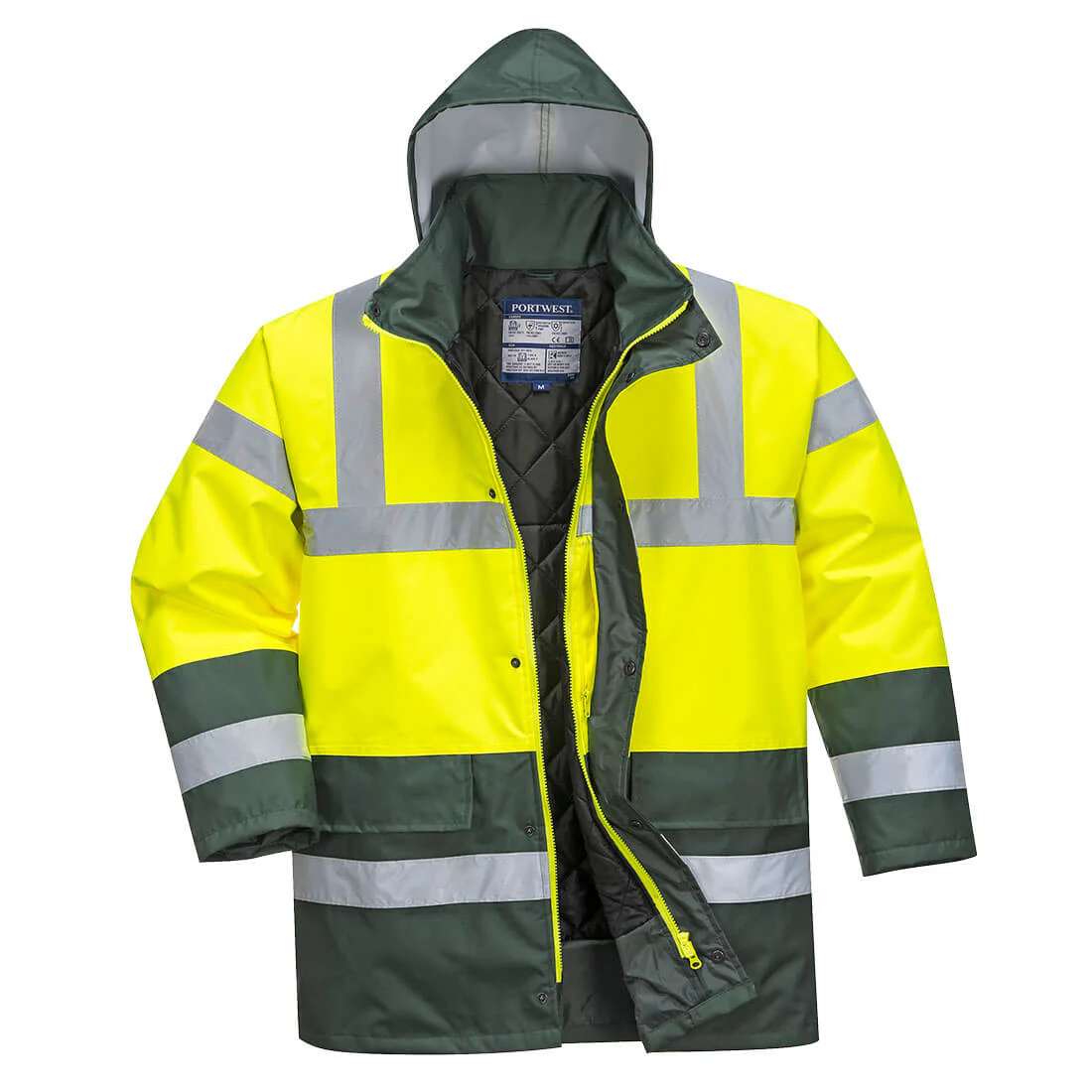 Portwest Hi-Vis Contrast Winter Traffic Jacket - Image 4