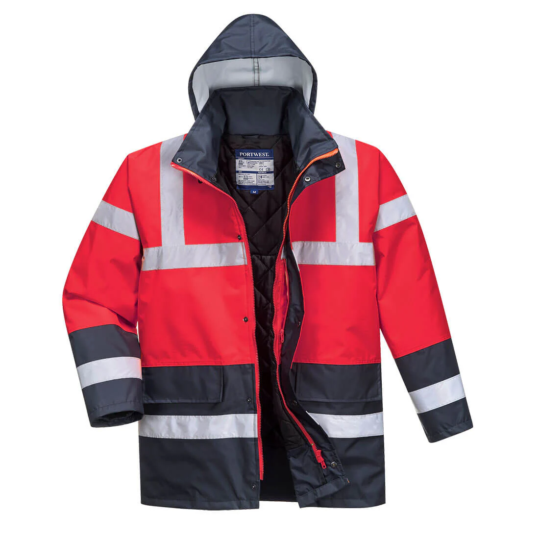 Portwest Hi-Vis Contrast Winter Traffic Jacket - Image 7