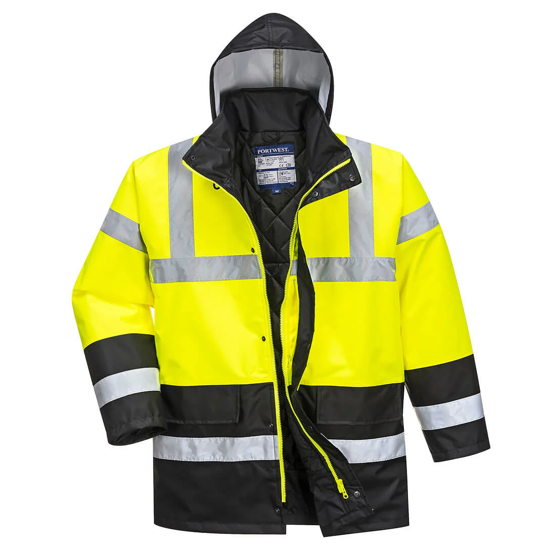 Portwest Hi-Vis Contrast Winter Traffic Jacket - Image 8