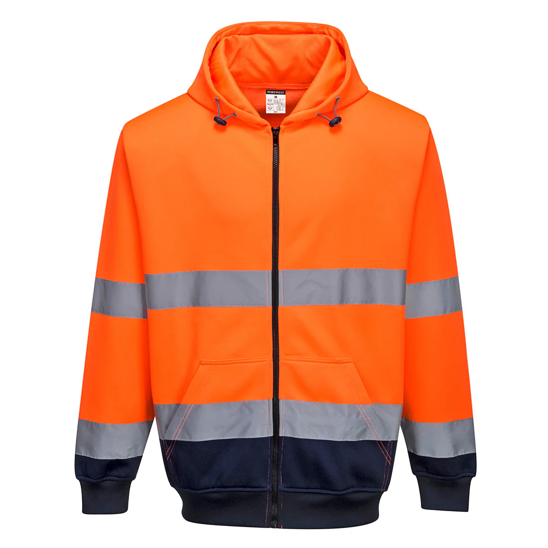 Portwest Hi-Vis Contrast Zipped Hoodie - Image 3