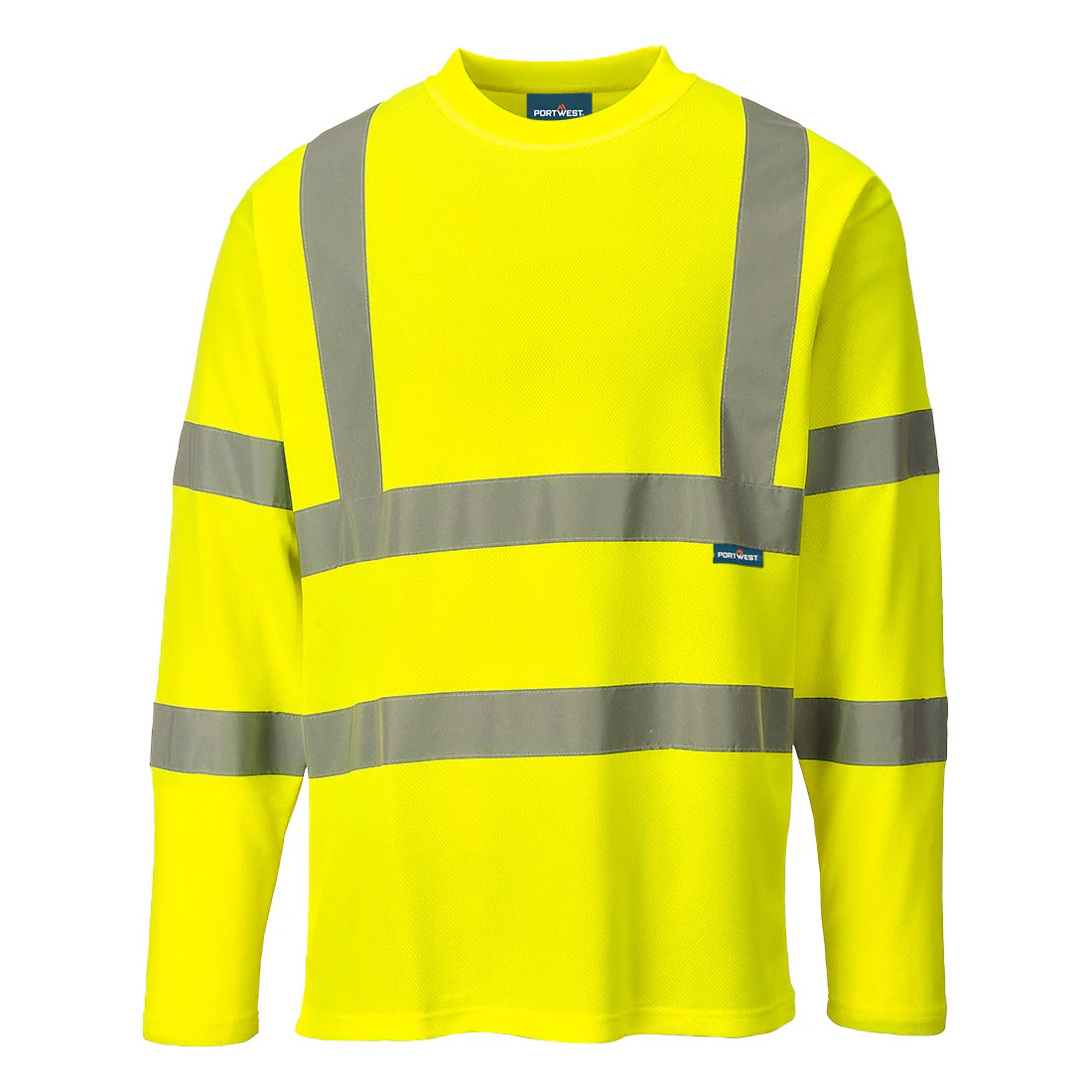 Portwest Hi-Vis Cotton Comfort T-Shirt Long Sleeved - Image 4