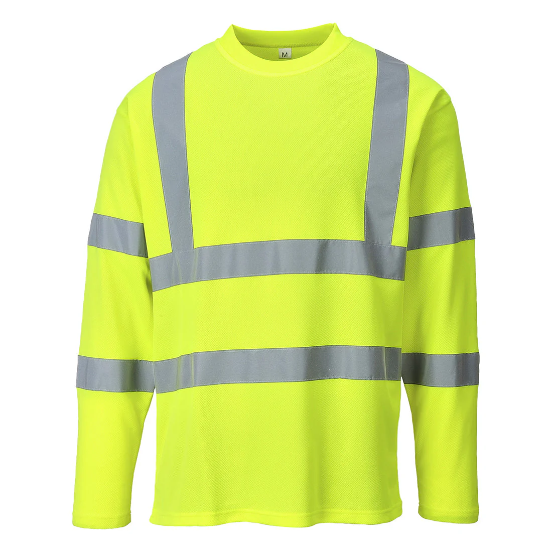 Portwest Hi-Vis Cotton Comfort T-Shirt Long Sleeved - [CLEARANCE]
