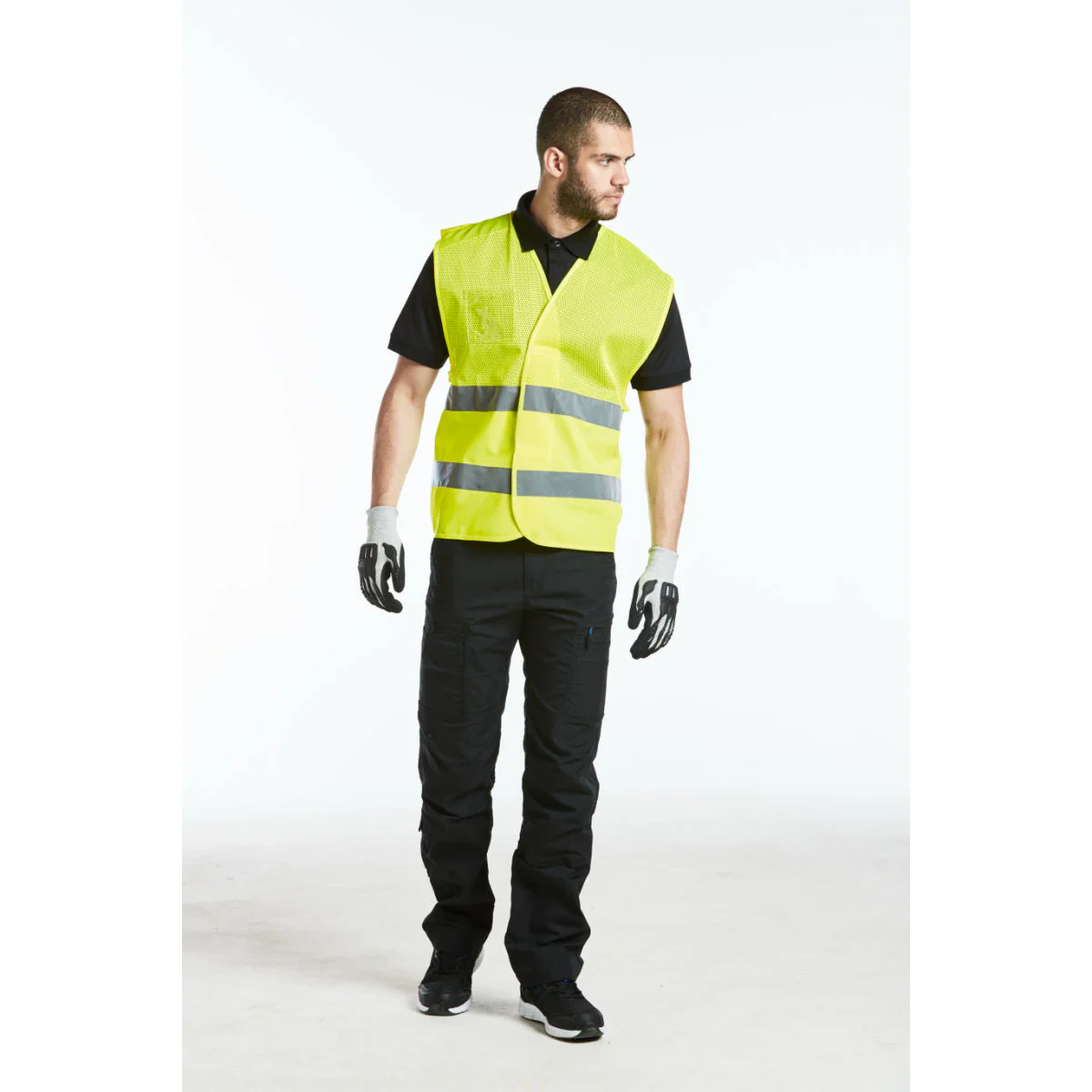 Portwest Hi-Vis Half Mesh Two Band Vest - Image 4