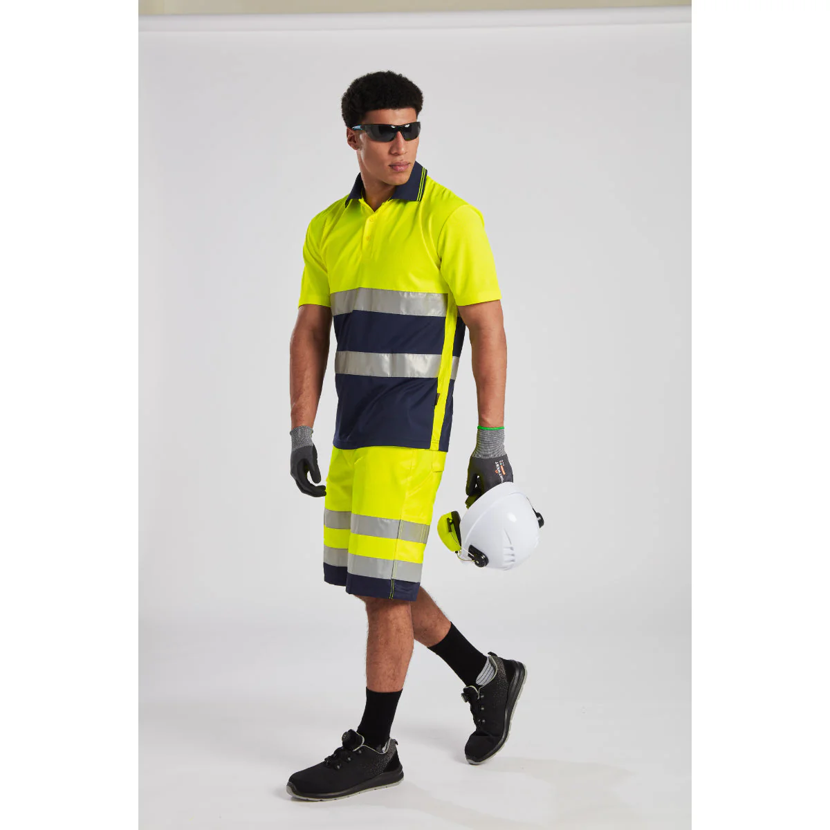Portwest Hi-Vis Lightweight Contrast Polo Shirt Short Sleeved - Image 12