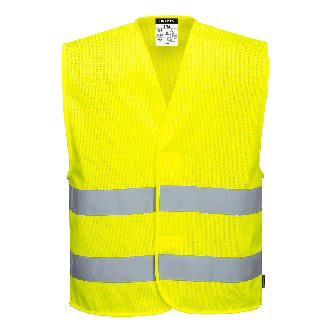 Portwest Hi-Vis Mesh Two Band Vest - Image 2