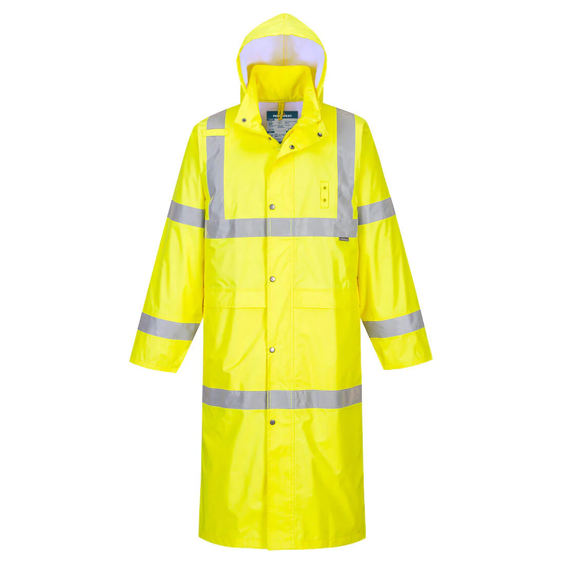 Portwest Hi-Vis Rain Coat 122cm - Image 3