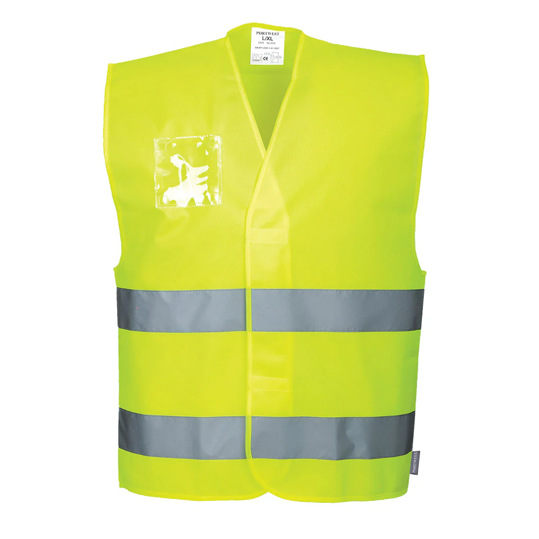 Portwest Hi-Vis Two Band Dual ID Holder Vest - Image 2