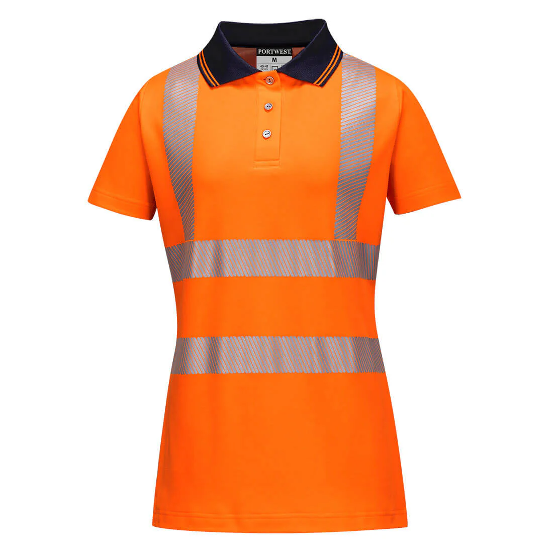 Portwest Hi-Vis Women's Cotton Comfort Pro Polo Shirt Short Sleeved - [CLEARANCE]