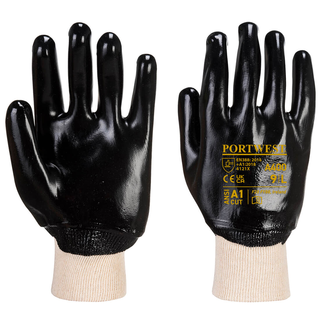 Portwest PVC Knitwrist Dipped Gloves - A400 - Image 2